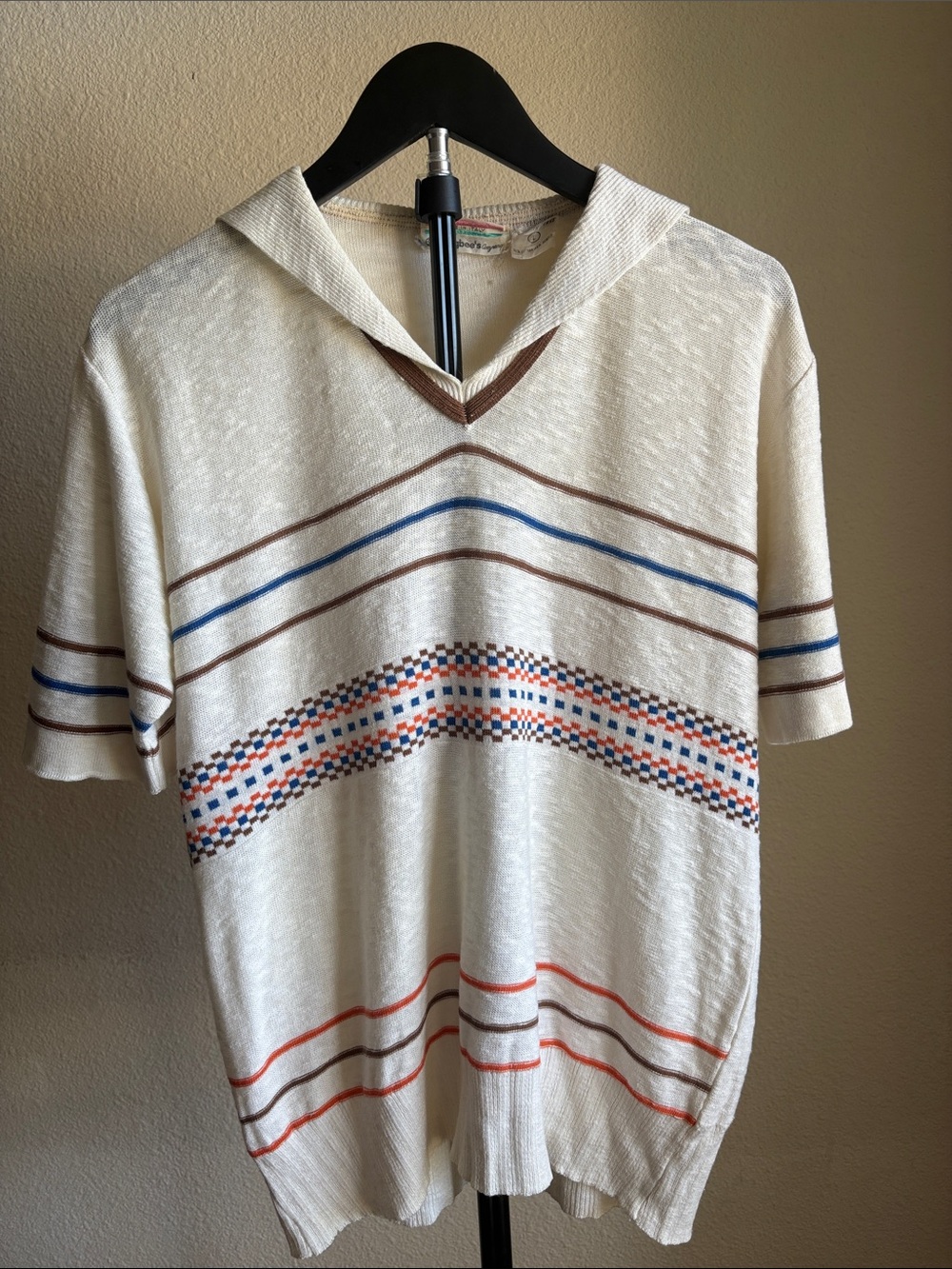 VTG Super Retro 70’s Men’s Cream Knit Pullover